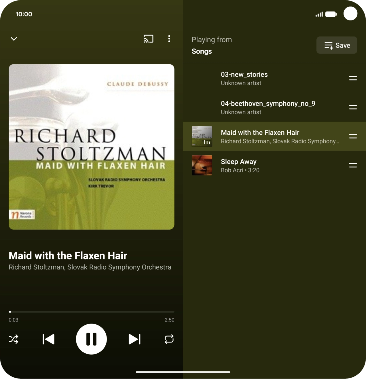Press arrow right to go to the next audio file.