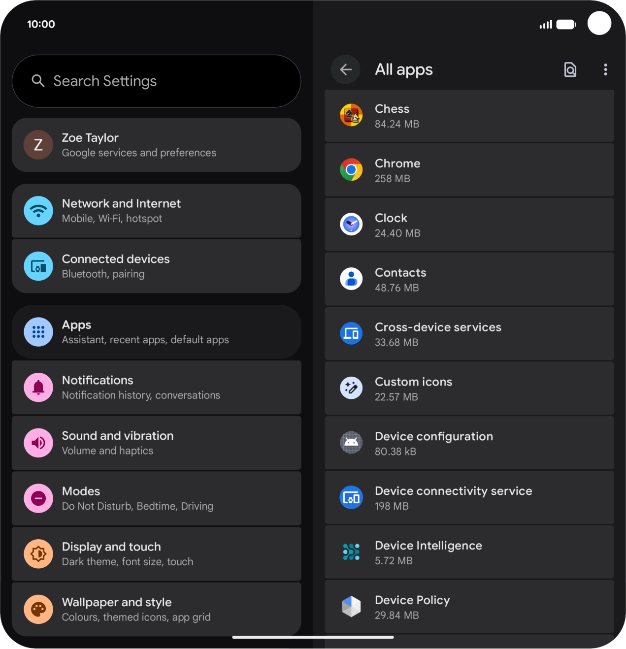 Press the required app.