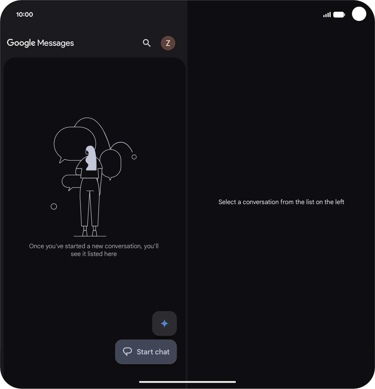 Press the profile icon.