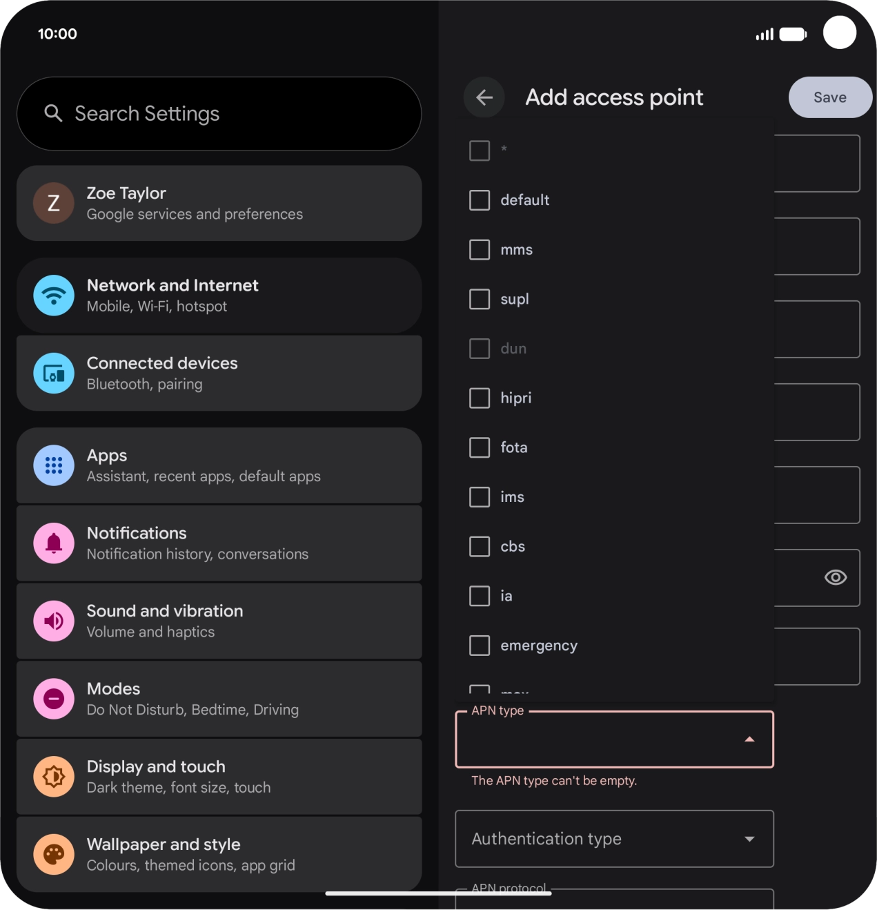 Press default to turn on the setting. Press default to turn on the setting.