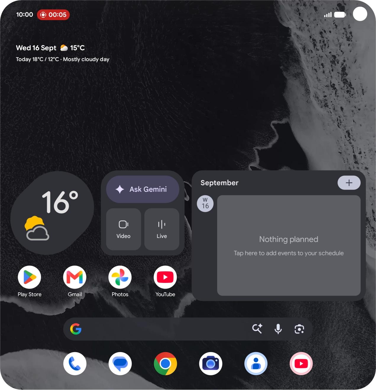 Press the screen recording icon.