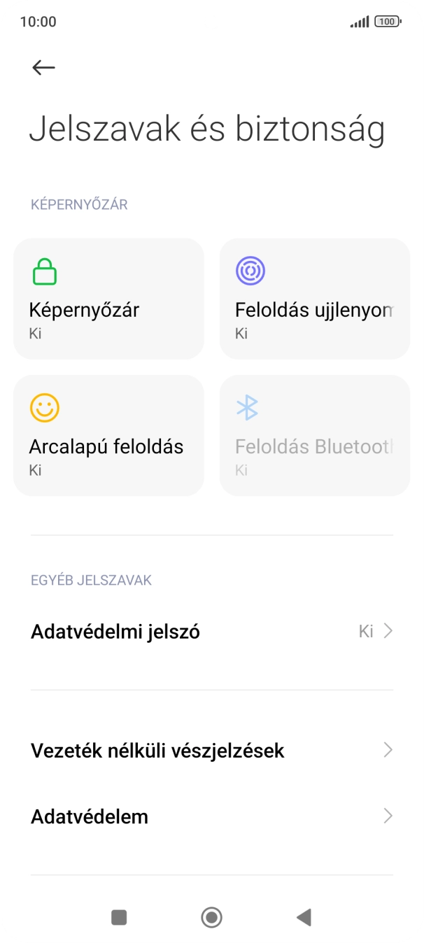 Válaszd a Feloldás ujjlenyomattal lehetőséget.