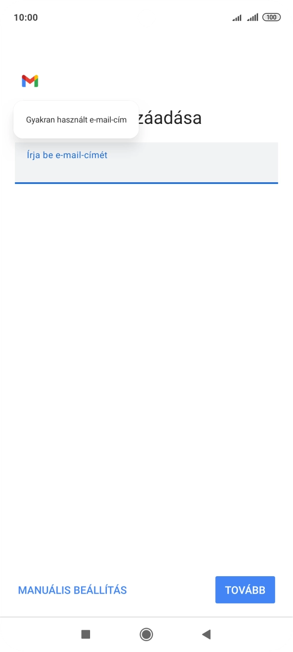 Válaszd a TOVÁBB lehetőséget.