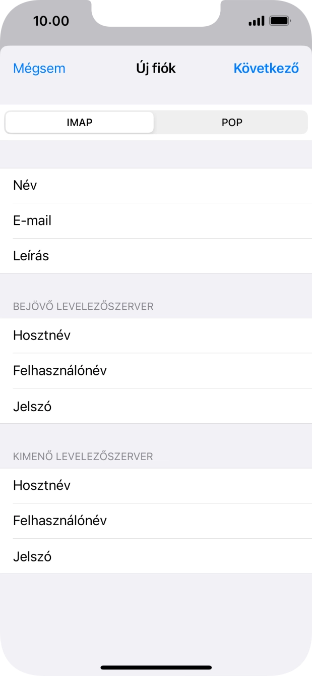 Válaszd a Következő lehetőséget.