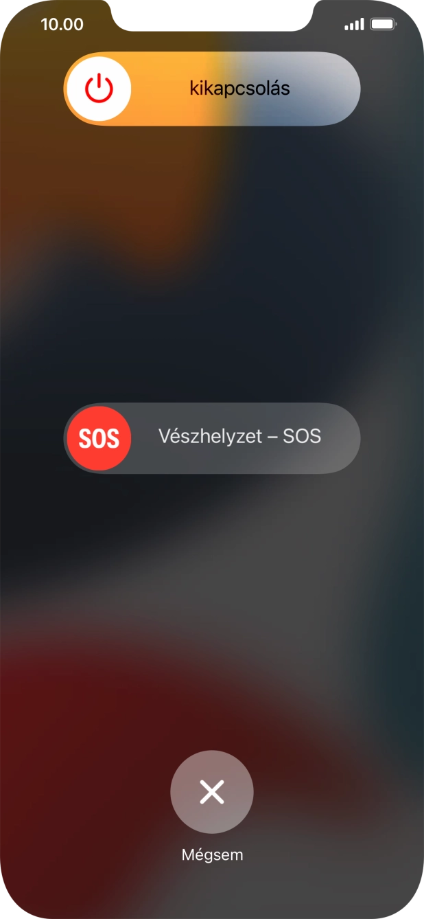 Kattints a kikapcsolás ikonra, és húzd az ikont jobbra.
