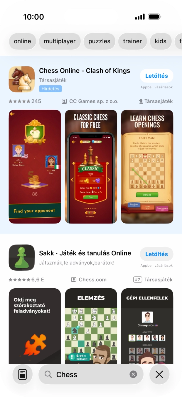 Kattints a kívánt alkalmazásra. Kattints a kívánt alkalmazásra.