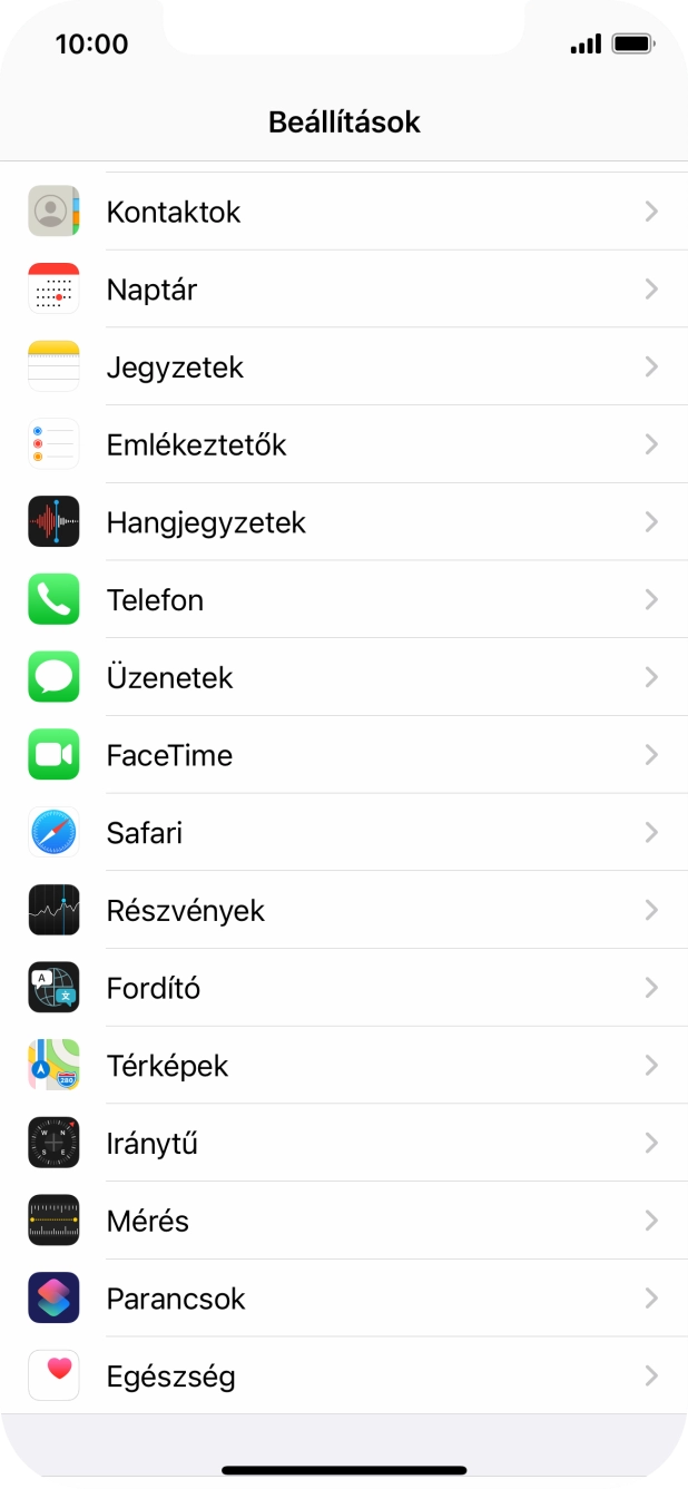 Válaszd az Üzenetek lehetőséget. Válaszd az Üzenetek lehetőséget.
