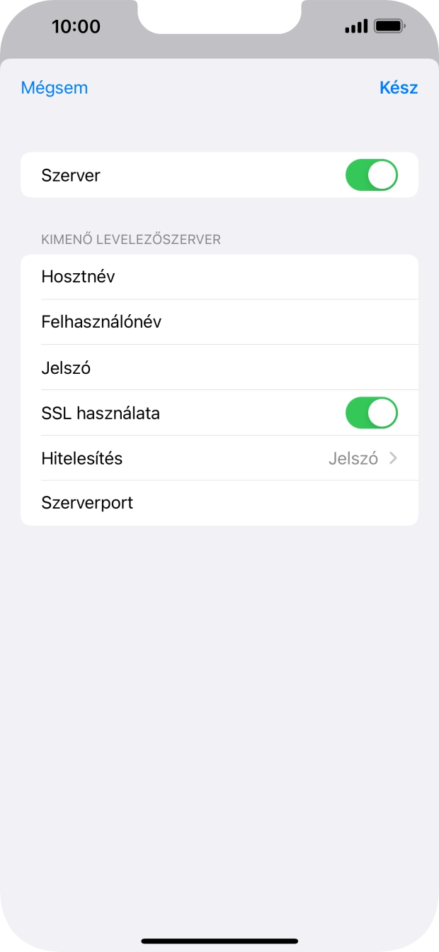 Kattints az „SSL használata” melletti csúszkára a funkció kikapcsolásához.