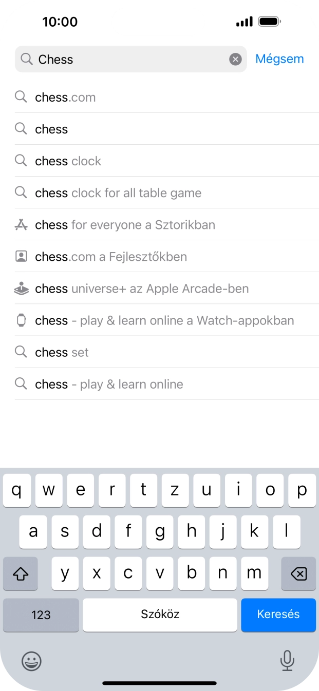 Válaszd a Keresés lehetőséget.