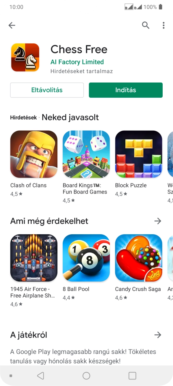 A befejezéshez, és ahhoz, hogy visszatérhess a főképernyőhöz, nyomd meg a főgombot.