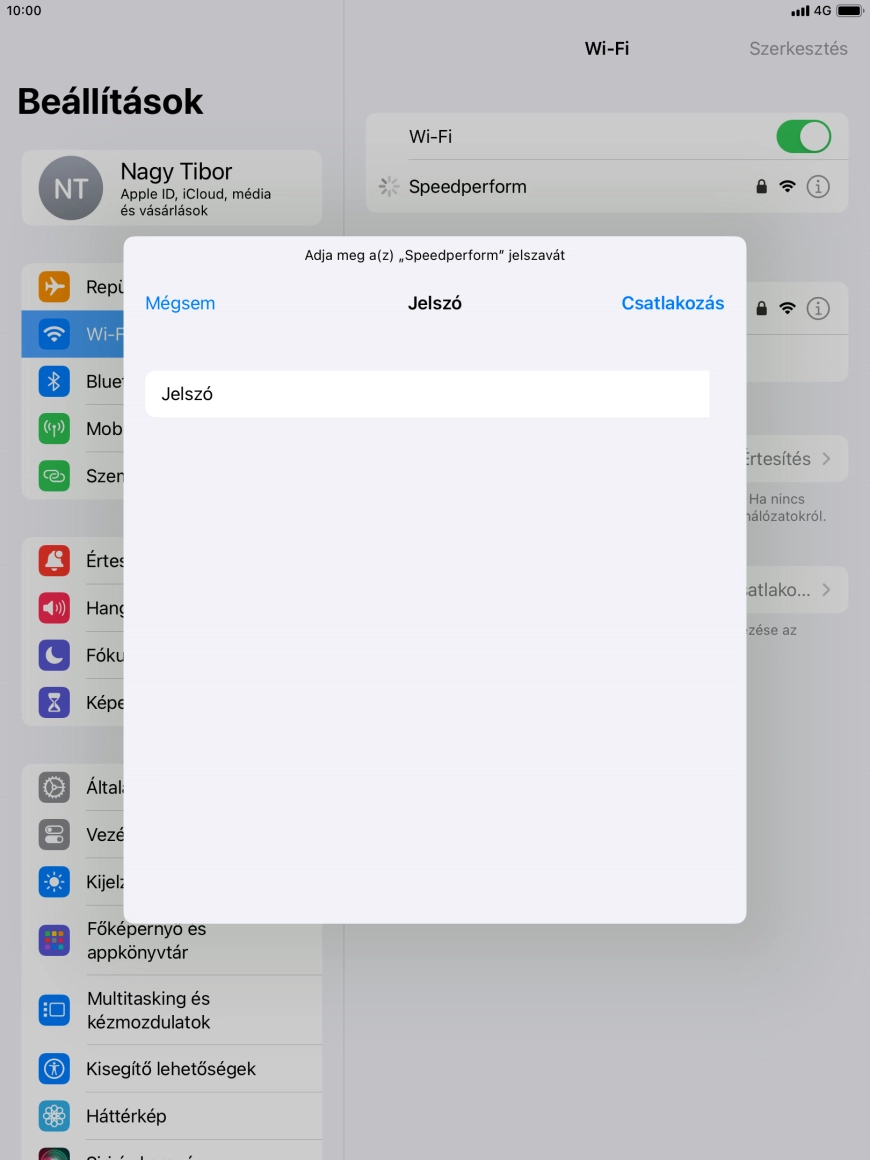 Válaszd a Csatlakozás lehetőséget.