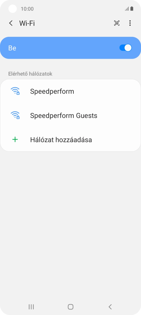 Válaszd ki a kívánt Wi-Fi hálózatot. Válaszd ki a kívánt Wi-Fi hálózatot.