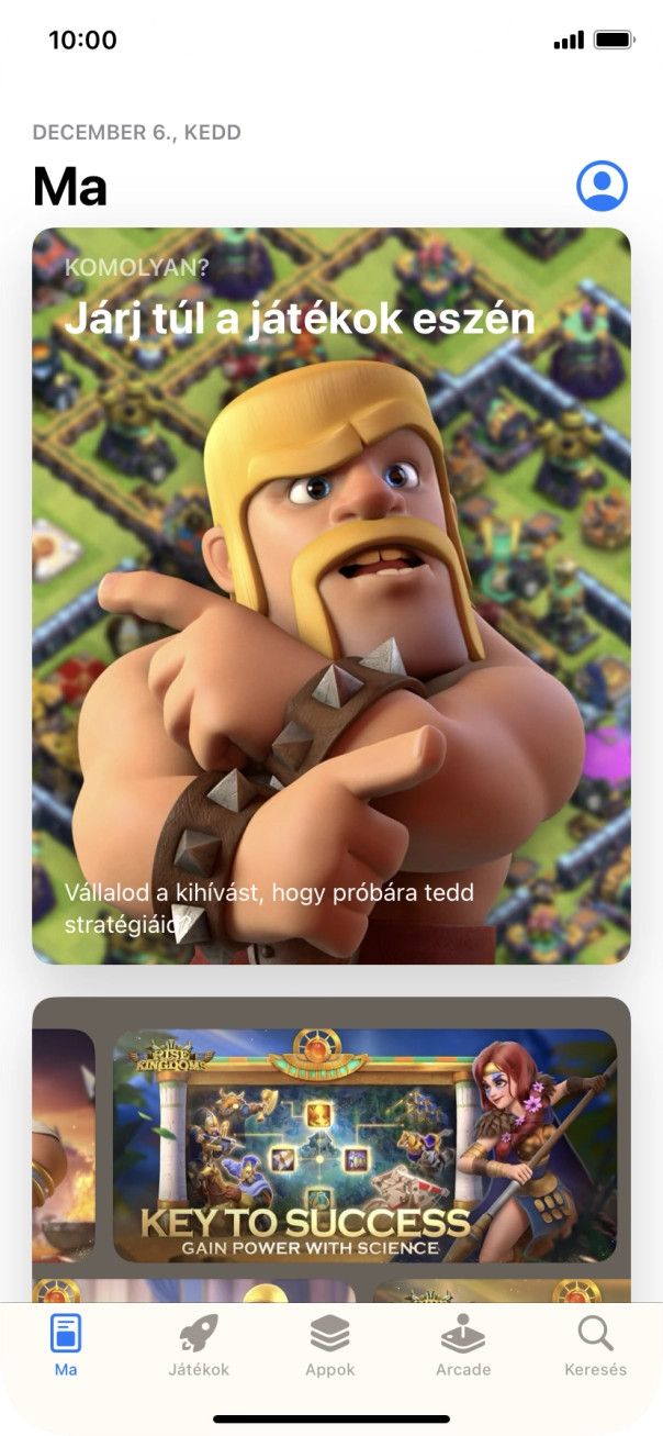 Válaszd a Keresés lehetőséget.