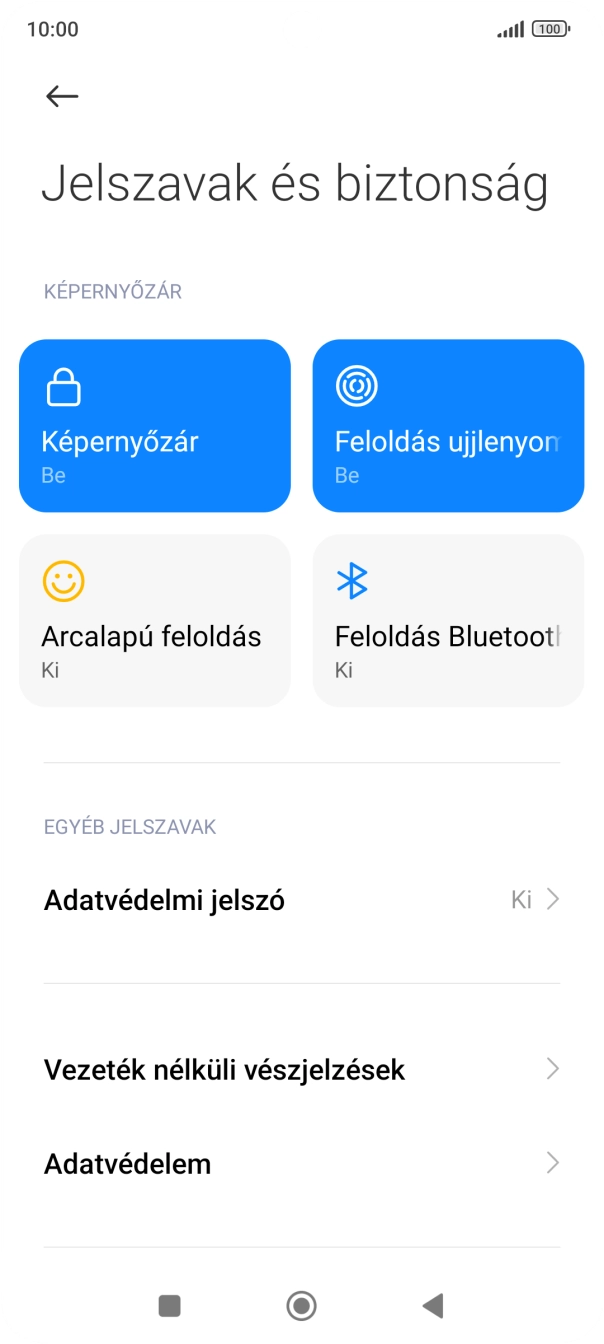 Válaszd a Képernyőzár lehetőséget.