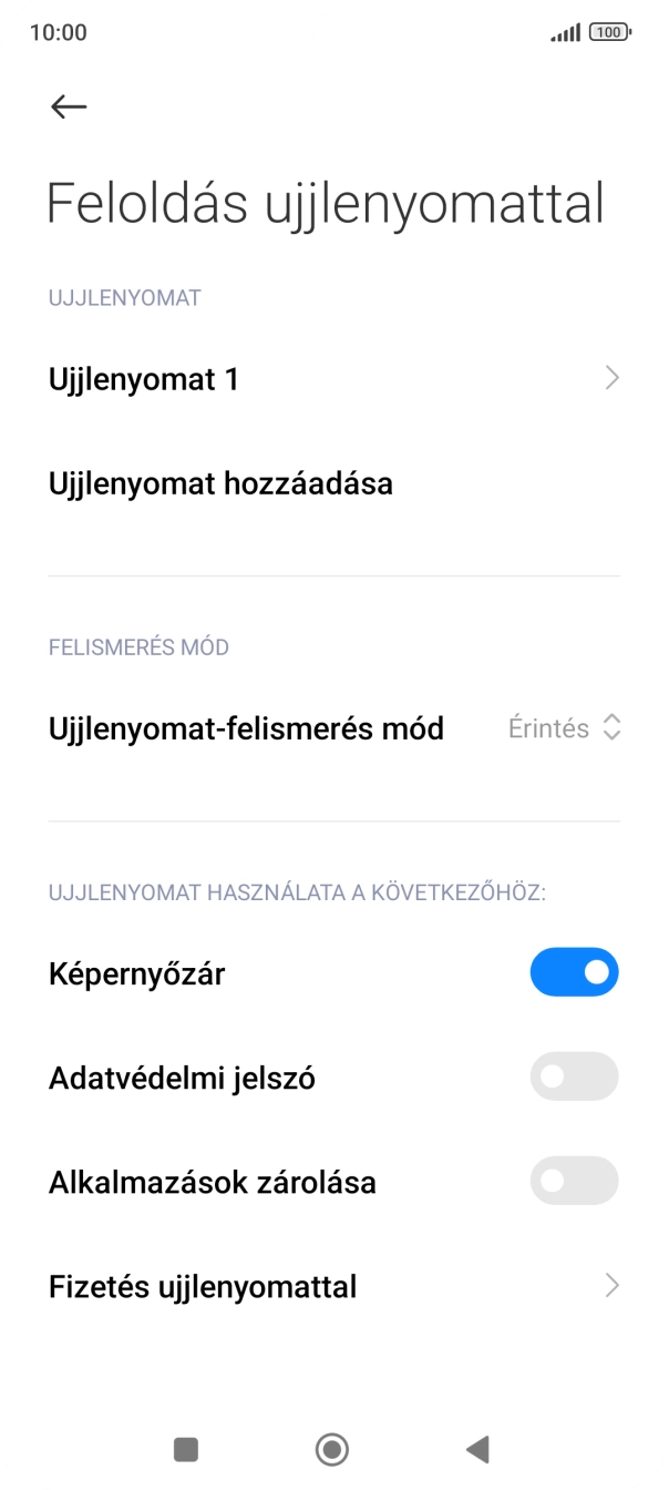 Kattints a kívánt beállítások melletti csúszkákra a funkciók be- vagy kikapcsolásához.