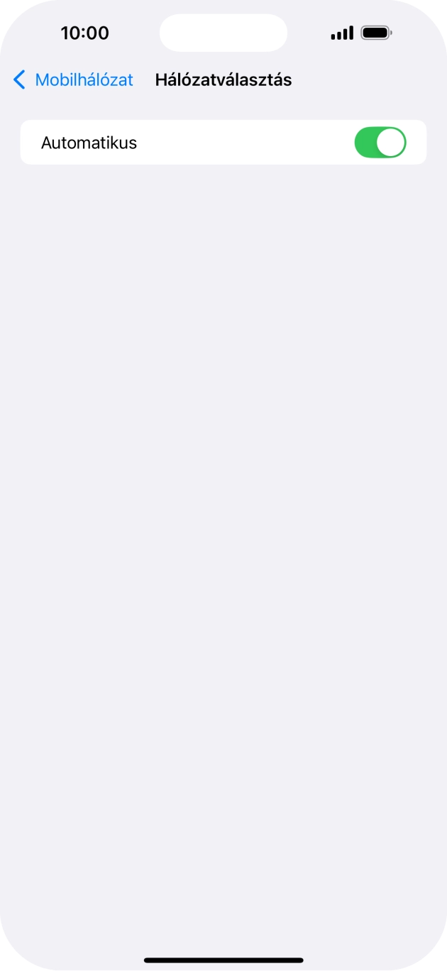 Kattints az „Automatikus” melletti csúszkára a funkció automatikus választásának be- vagy kikapcsolásához.