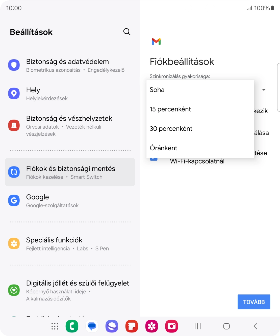 Válaszd ki a kívánt beállítást.