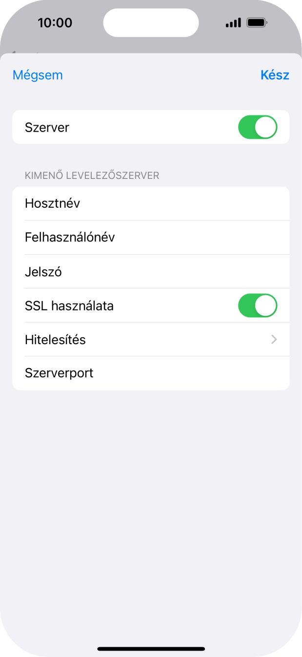 Válaszd a Hitelesítés lehetőséget.