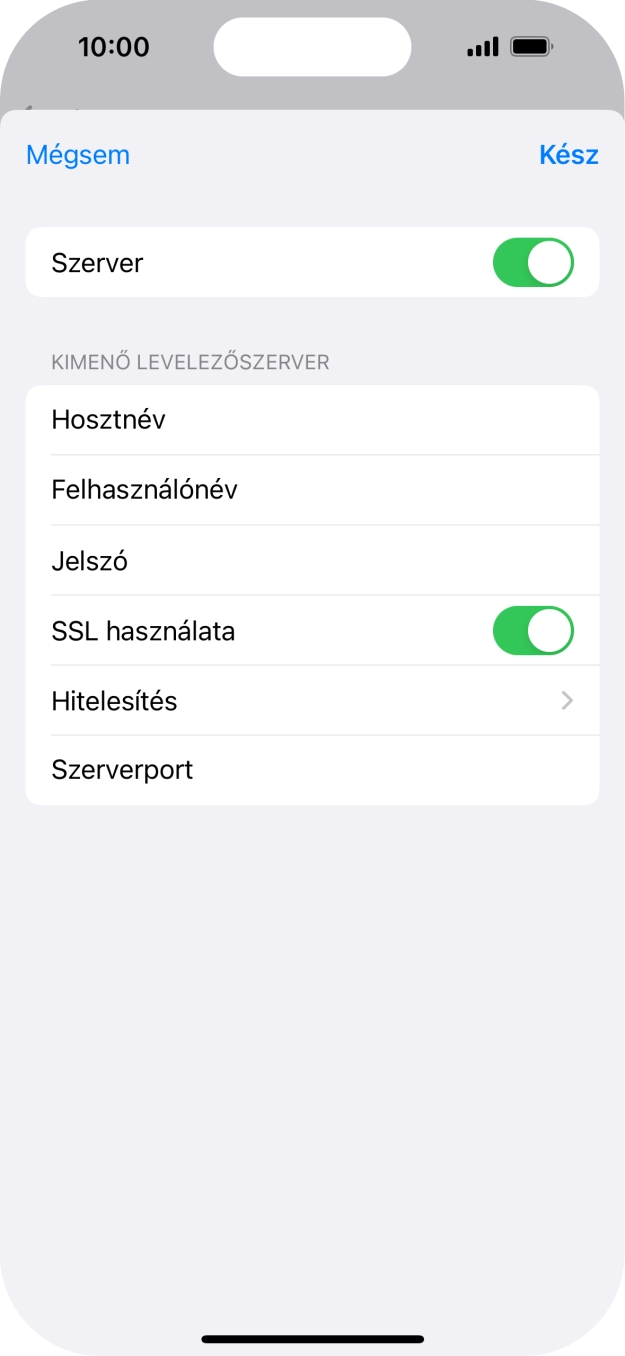 Válaszd a Hitelesítés lehetőséget.