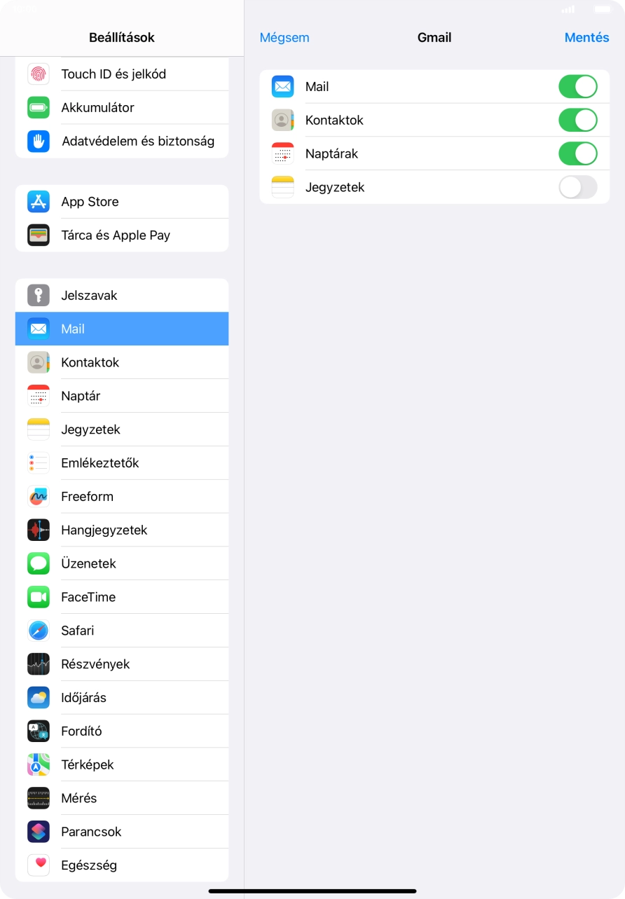 Amennyiben a kijelzőn ez a képernyőkép látható, az e-mail-fiókodat felismerte a rendszer, és automatikusan beállította. Kövesd a képernyőn megjelenő utasításokat további adatok csatolásához, és fejezd be az új fiók létrehozását.