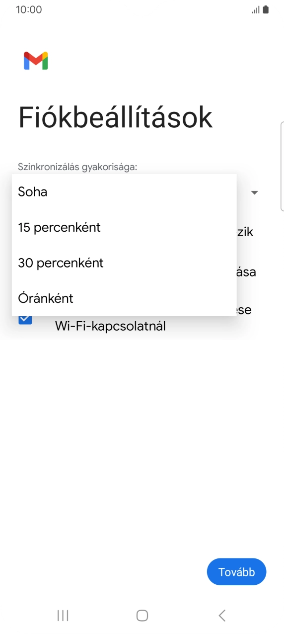 Válaszd ki a kívánt beállítást.
