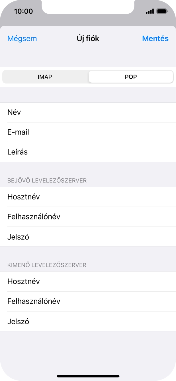Válaszd a Mentés lehetőséget. Beállította a rendszer az e-mail-fiókodat. Amennyiben további beállításokat kívánsz alkalmazni a bejövő és kimenő szerverhez, az alábbi lépésekkel folytasd.