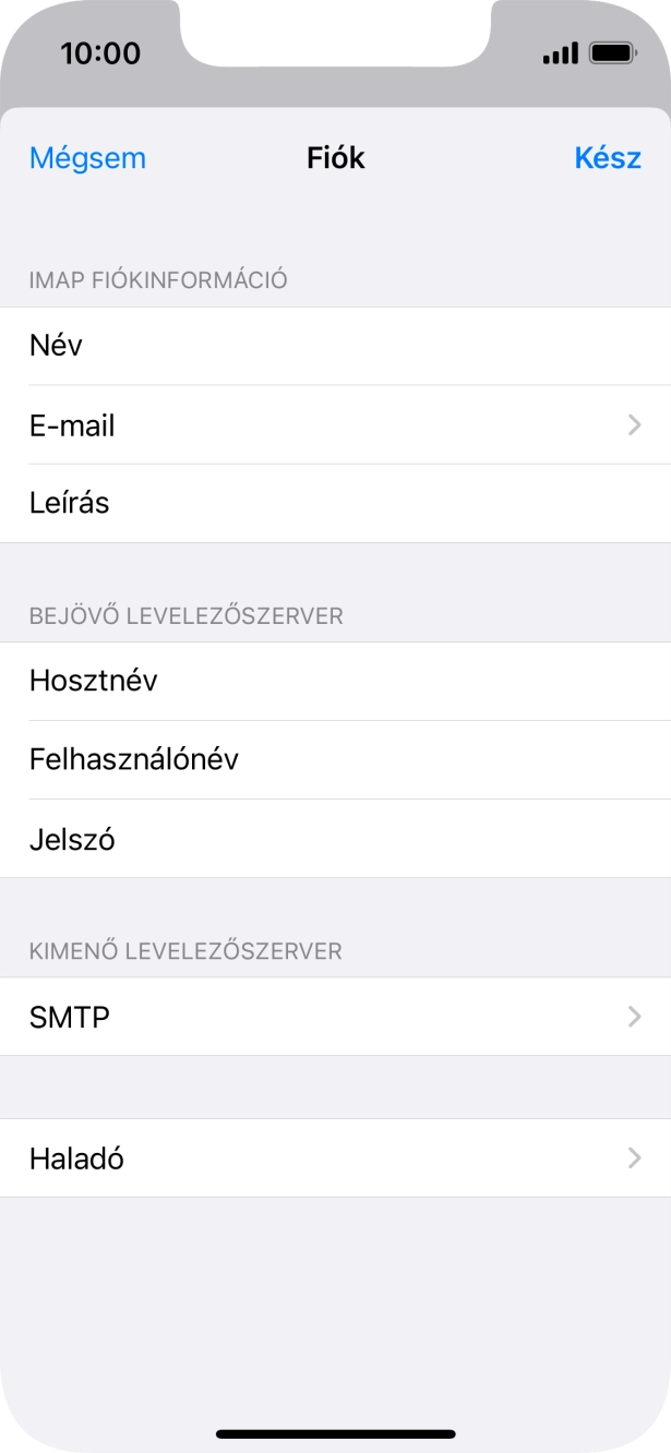 Válaszd az SMTP lehetőséget.