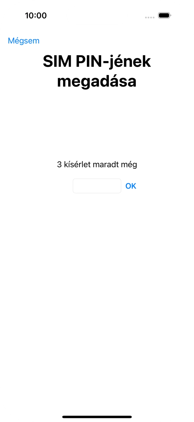 Amennyiben a SIM-kártyád zárolva van, írd be a PIN-kódodat, és válaszd az OK lehetőséget.