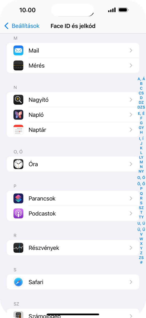 Válaszd a Mail lehetőséget.