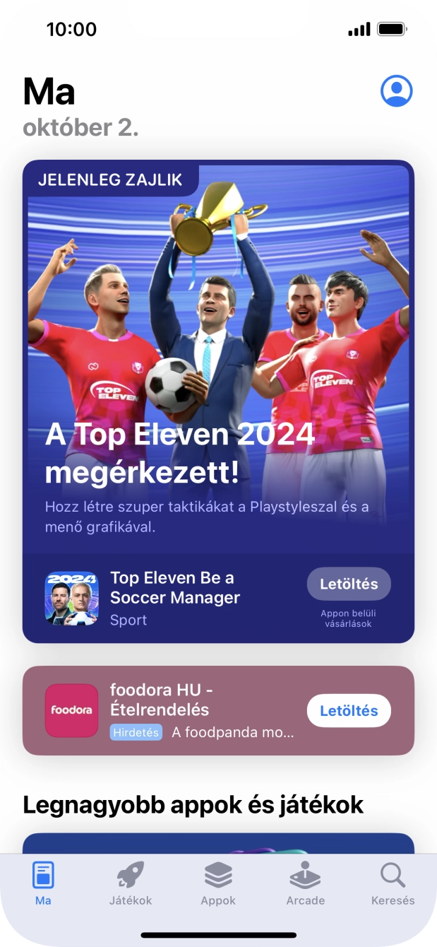 Válaszd a Keresés lehetőséget.