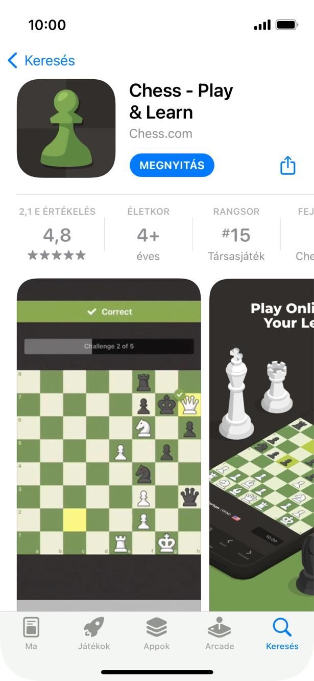 Húzd az ujjad felfelé a kijelző aljáról, hogy visszatérj a kezdőképernyőhöz.