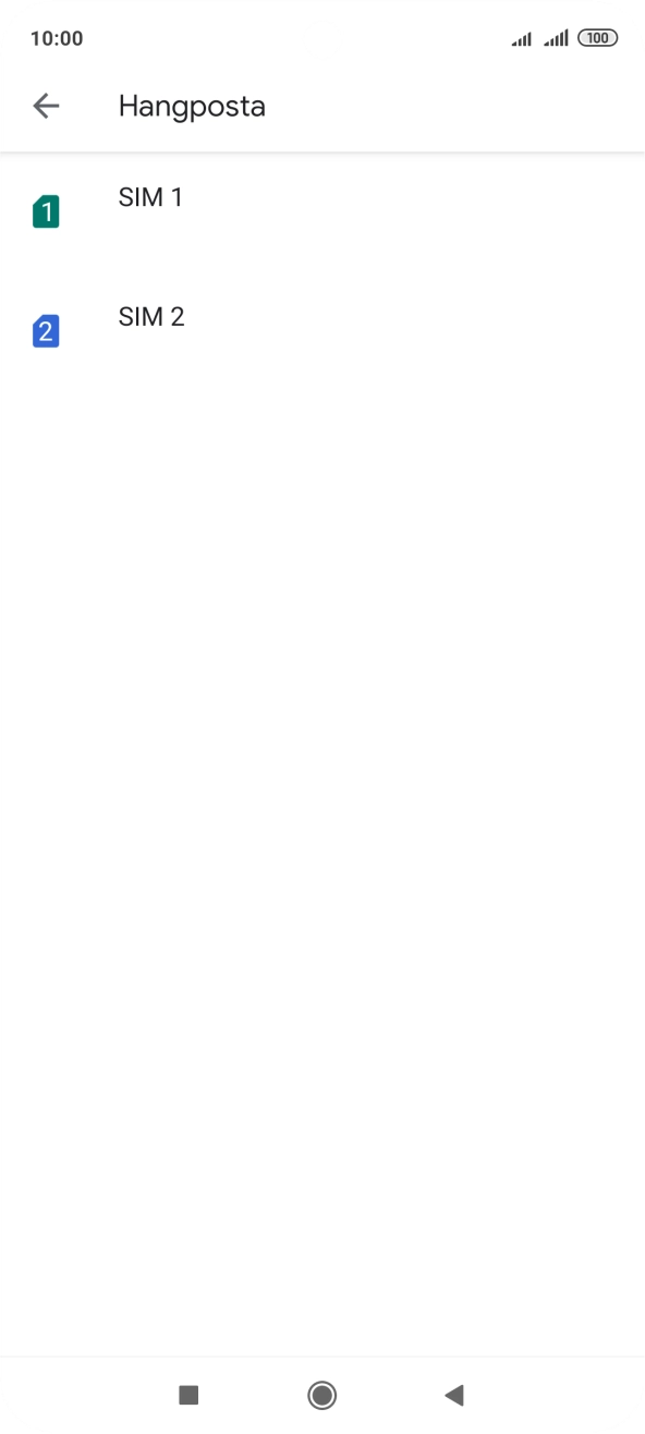 Kattints a kívánt SIM-kártyára. Kattints a kívánt SIM-kártyára.