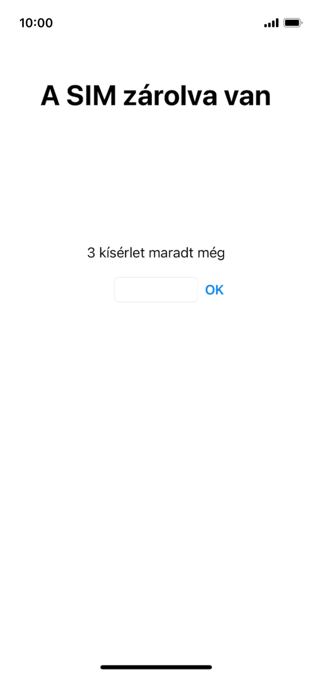 Amennyiben a SIM-kártyád zárolva van, írd be a PIN-kódodat, és válaszd az OK lehetőséget.