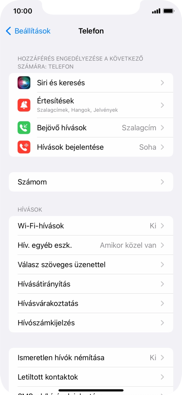 Válaszd a Hívásvárakoztatás lehetőséget. Válaszd a Hívásvárakoztatás lehetőséget.