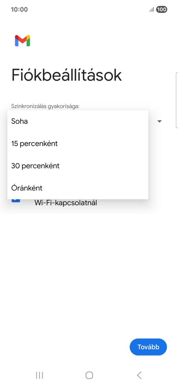 Válaszd ki a kívánt beállítást.