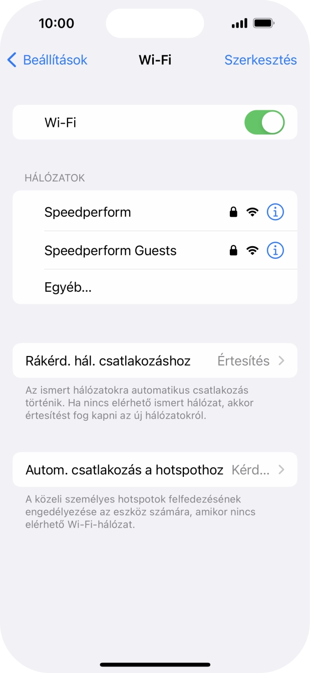 Kattints a kívánt Wi-Fi hálózatra, és írd be a Wi-Fi hálózathoz tartózó jelszót.