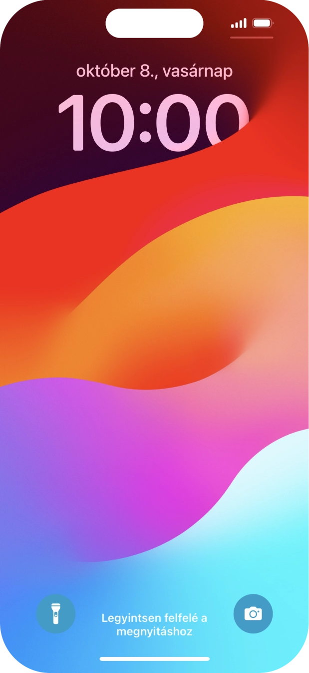 Húzd az ujjad felfelé a kijelző aljáról. Húzd az ujjad felfelé a kijelző aljáról.