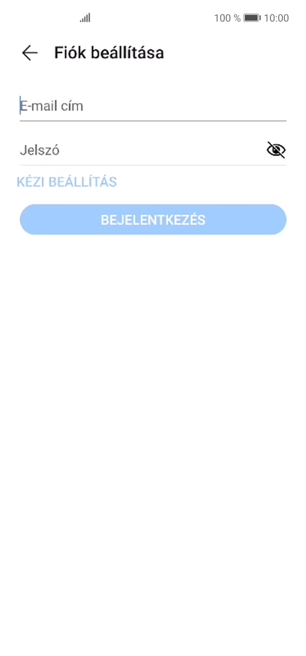 Kattints az E-mail cím mezőre, és írd be az e-mail címedet.