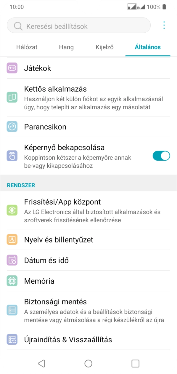 Válaszd az Újraindítás & Visszaállítás lehetőséget.