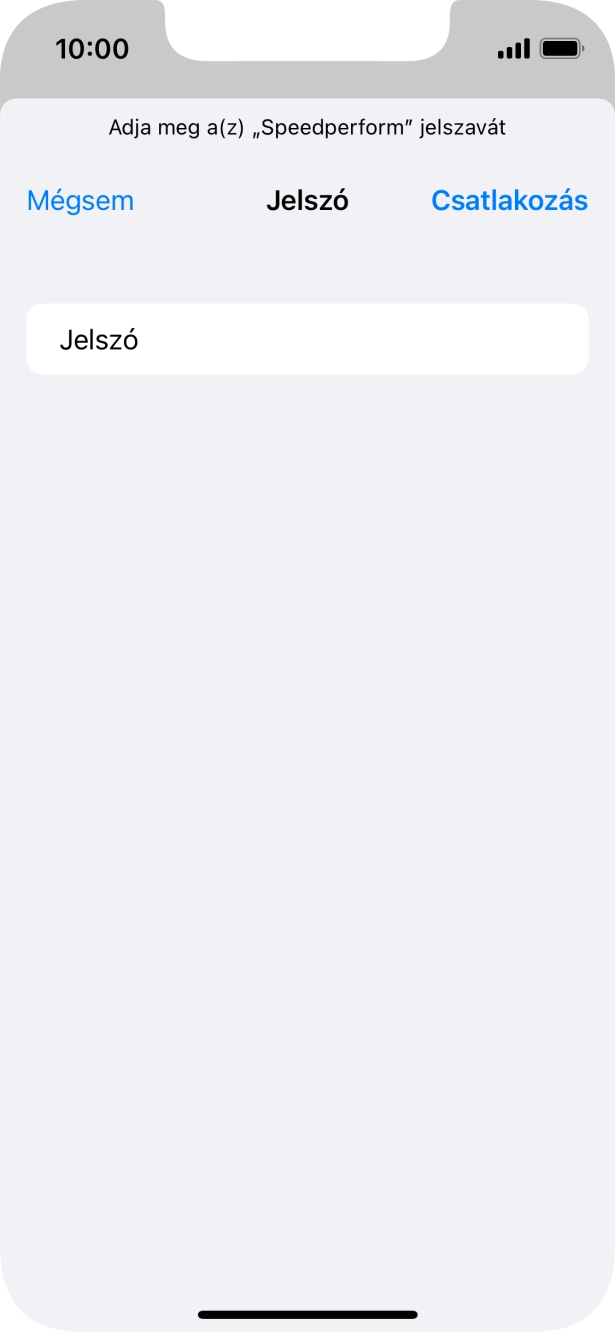 Válaszd a Csatlakozás lehetőséget.