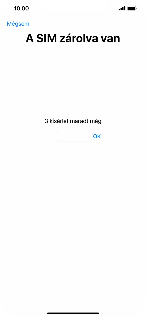 Amennyiben a SIM-kártyád zárolva van, írd be a PIN-kódodat, és válaszd az OK lehetőséget.