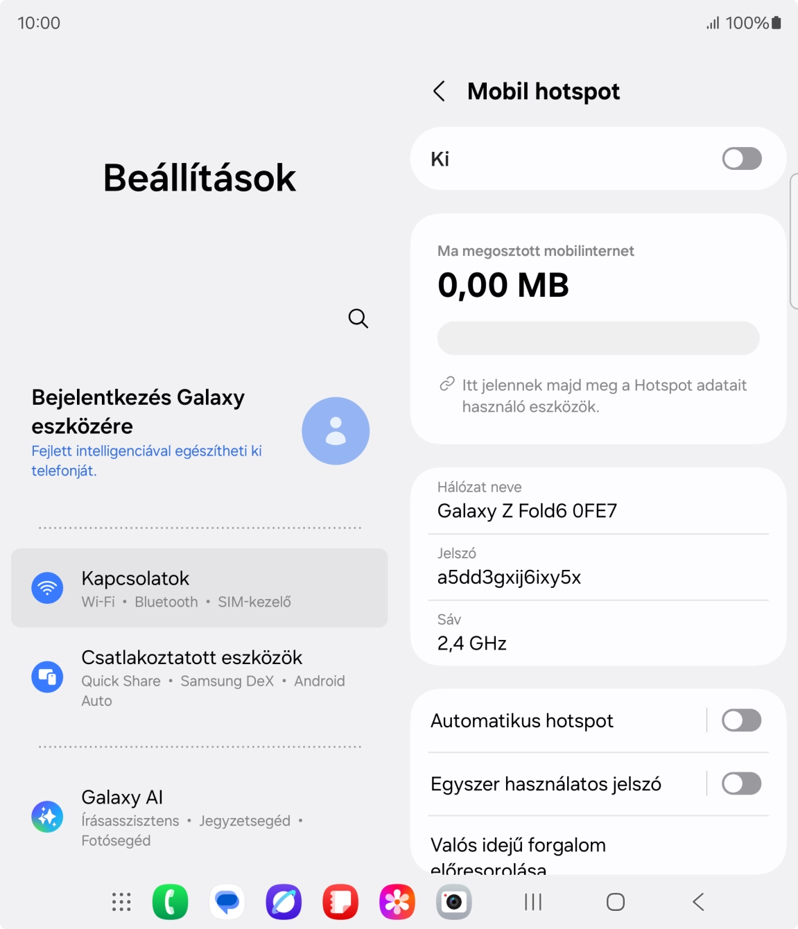 Válaszd a Hálózat neve lehetőséget.