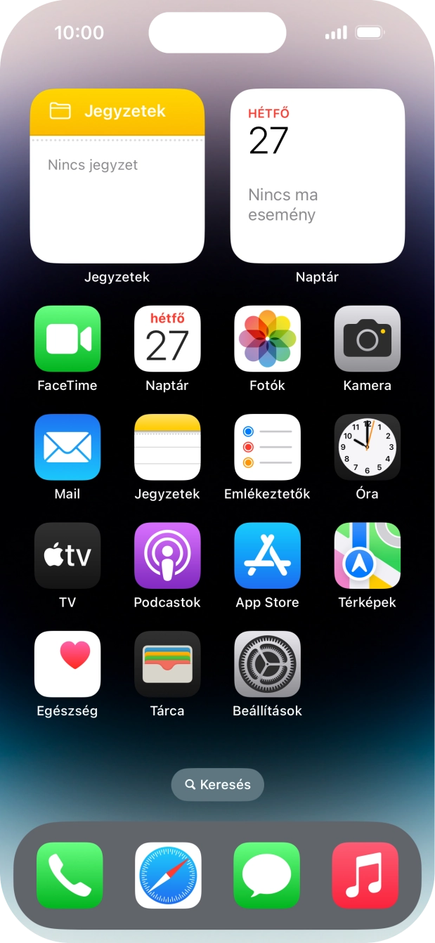 Válaszd a Beállítások lehetőséget. Válaszd a Beállítások lehetőséget.