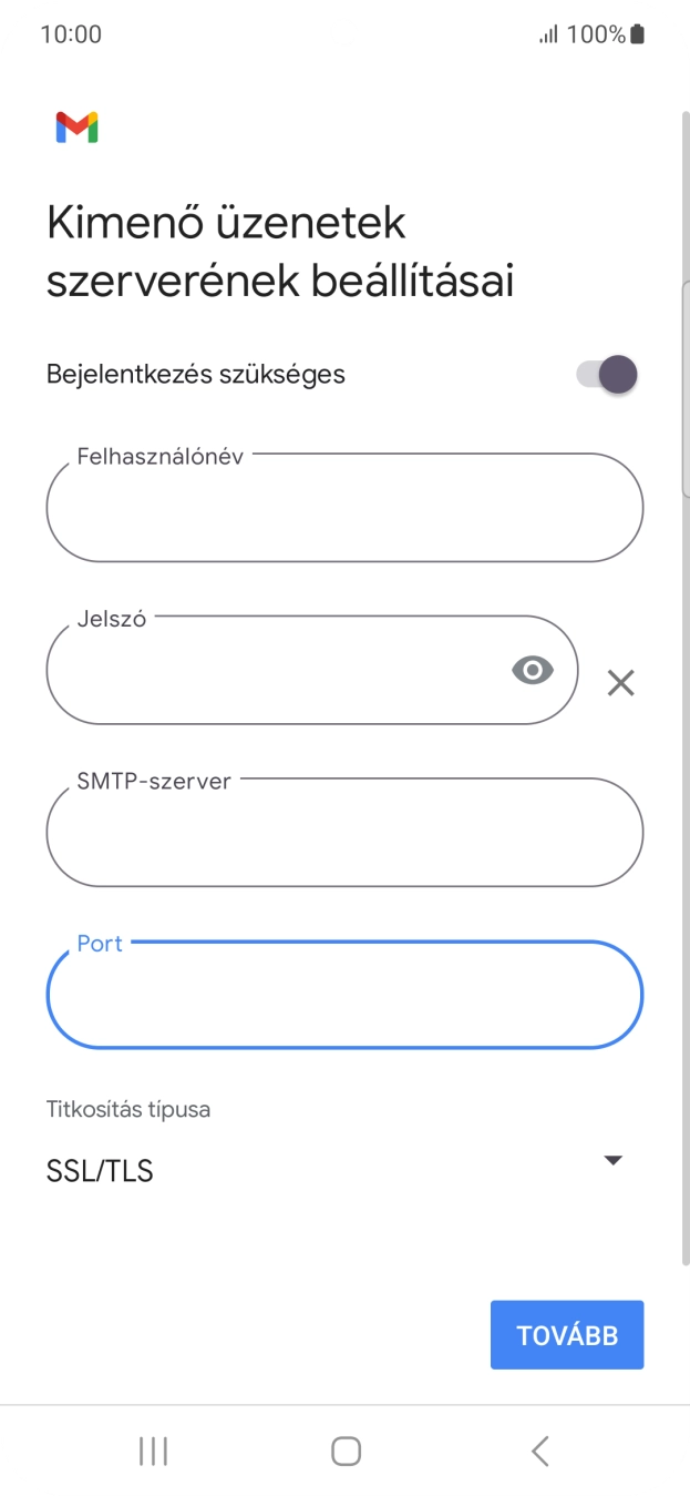 Válaszd a TOVÁBB lehetőséget.