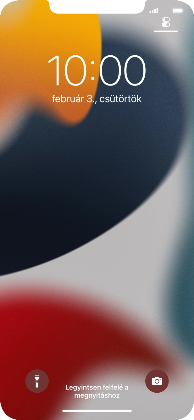 Húzd az ujjad felfelé a kijelző aljáról.