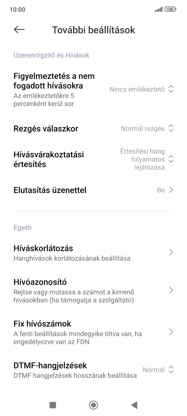 Válaszd a Hívóazonosító lehetőséget.