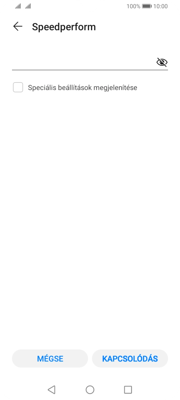 Írd be a Wi-Fi hálózatodhoz tartózó jelszót, és válaszd a KAPCSOLÓDÁS lehetőséget.