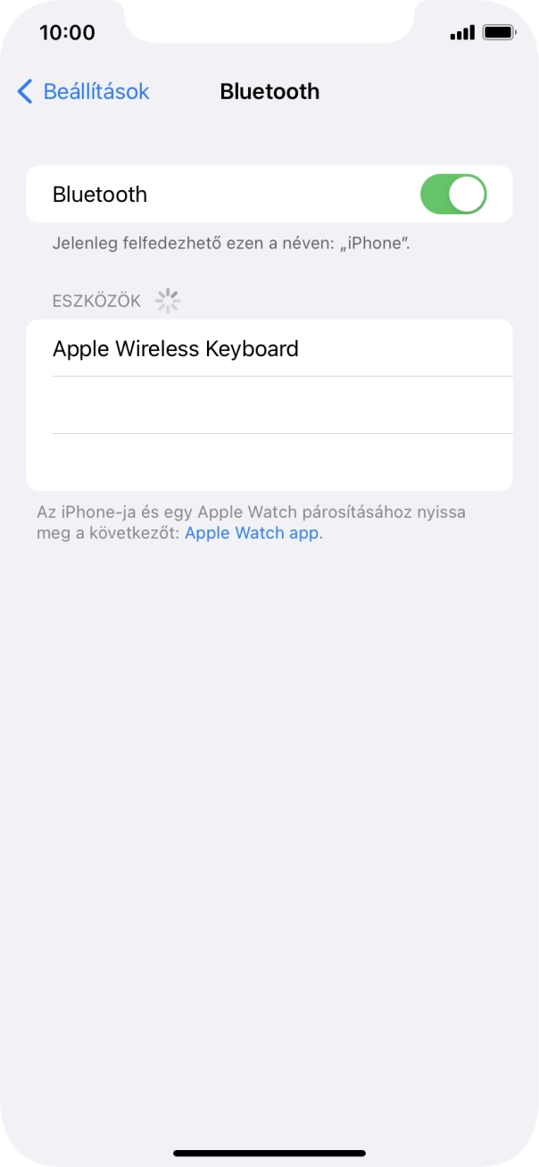 Válaszd ki a kívánt Bluetooth-eszközt, és kövesd a kijelzőn megjelenő utasításokat annak telefonodhoz történő csatlakoztatásához. Válaszd ki a kívánt Bluetooth-eszközt, és kövesd a kijelzőn megjelenő utasításokat annak telefonodhoz történő csatlakoztatásához.