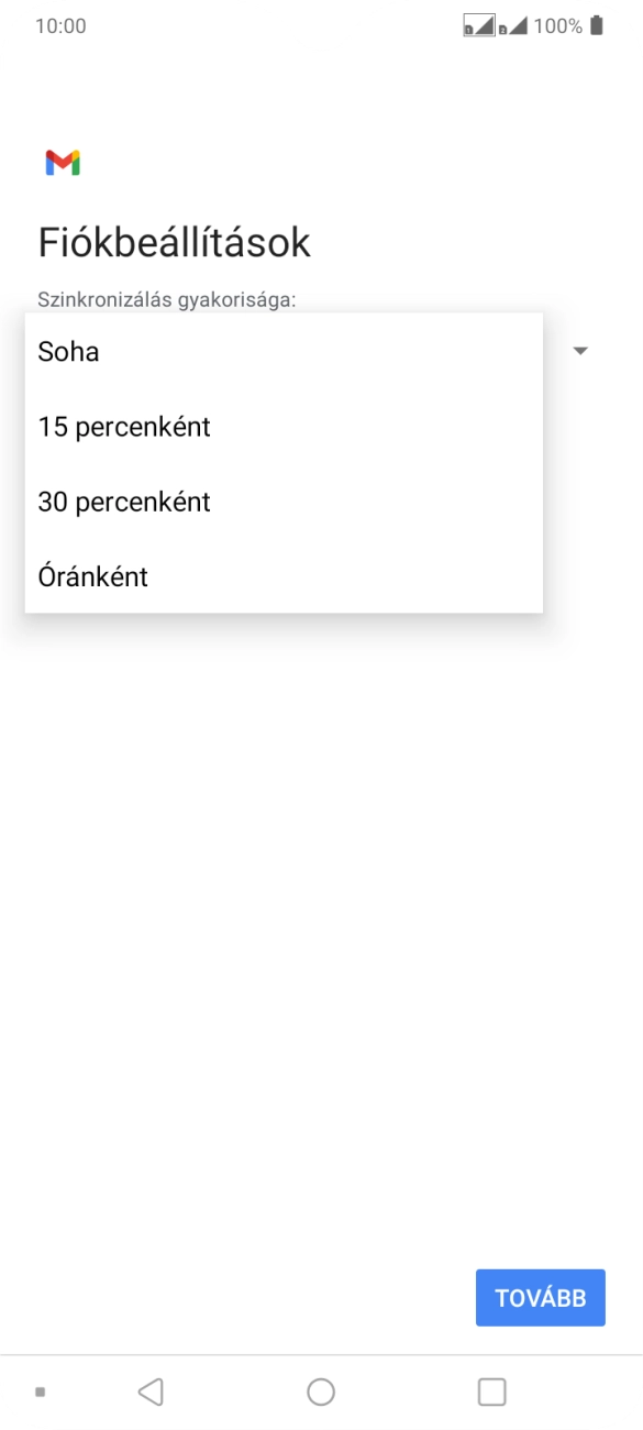 Válaszd ki a kívánt beállítást.