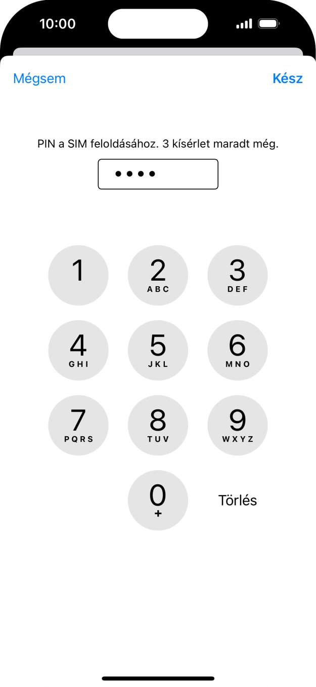 Írd be a PIN-kódod, és válaszd a Kész lehetőséget. Írd be a PIN-kódod, és válaszd a Kész lehetőséget.